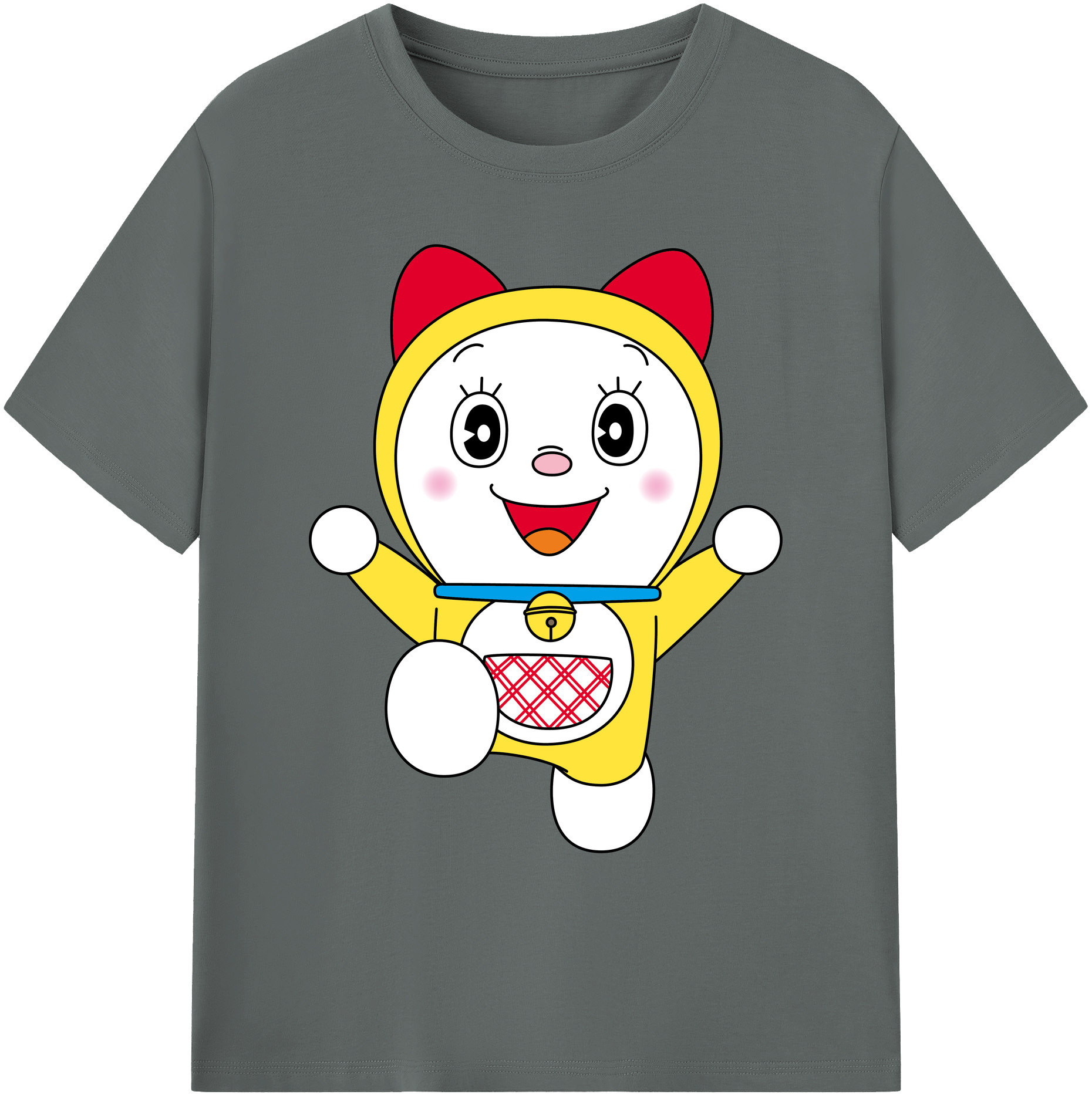 （画像用） ドラえもん ドラミ Doraemon Dorami 綿100％ メンズ半袖Tシャツ｜肌触りやわらか＆通気性